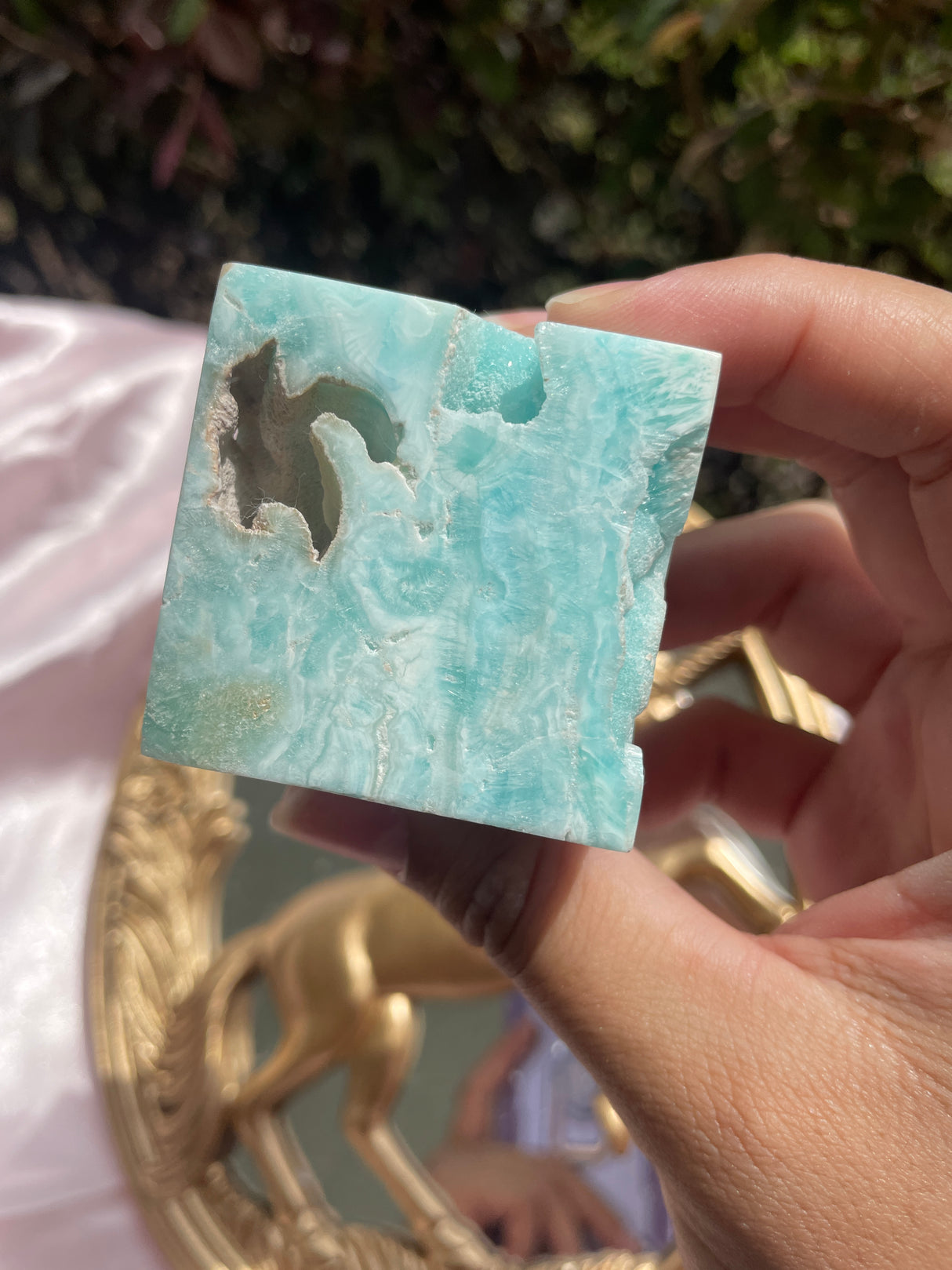 Blue Aragonite Cube