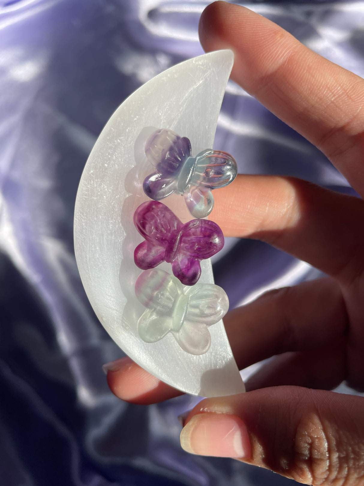 Mini Rainbow Fluorite Butterfly