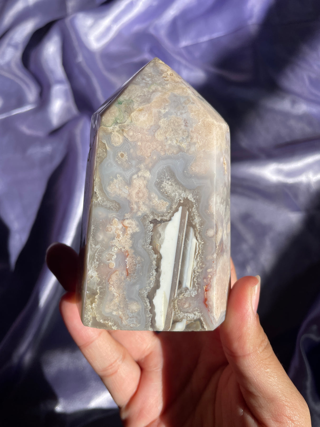 Pastel Flower Agate Tower