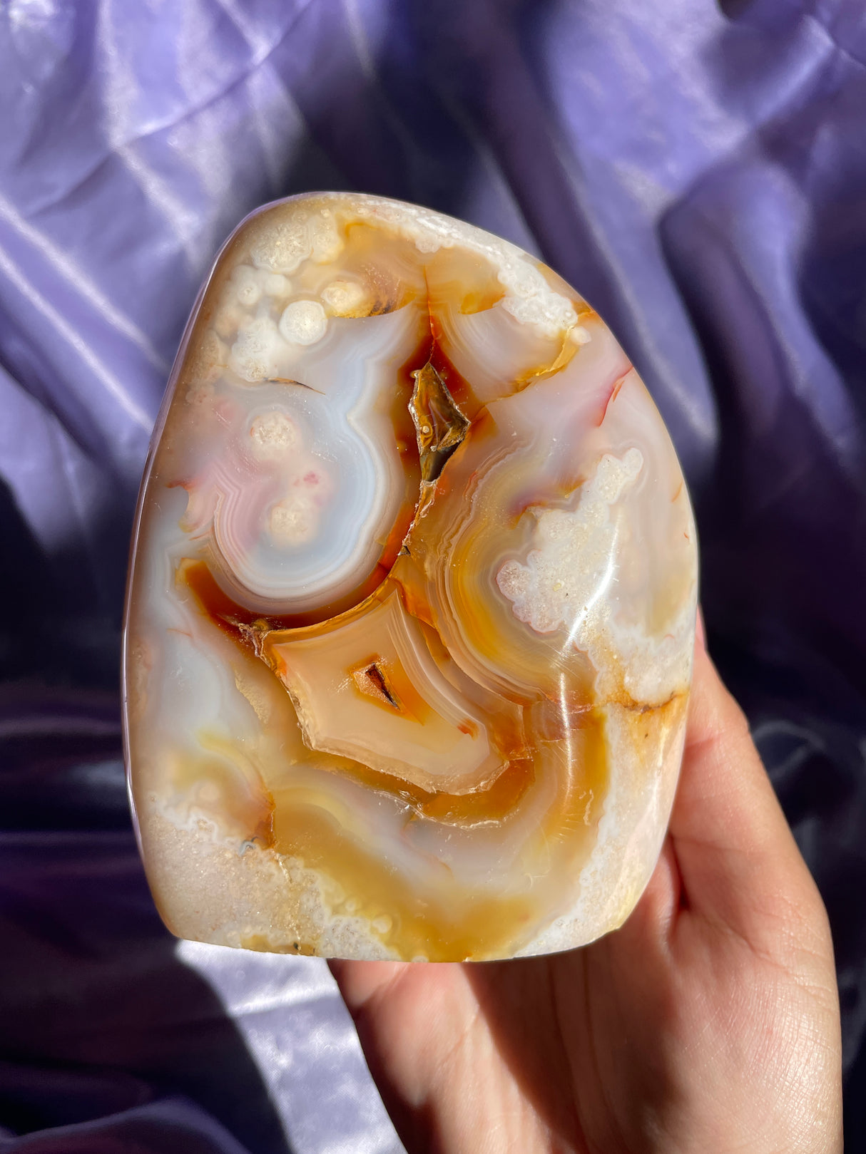 Carnelian Flower Agate Free Form