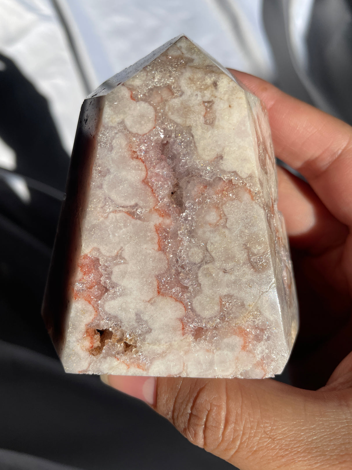 Druzy Pink Amethyst Tower