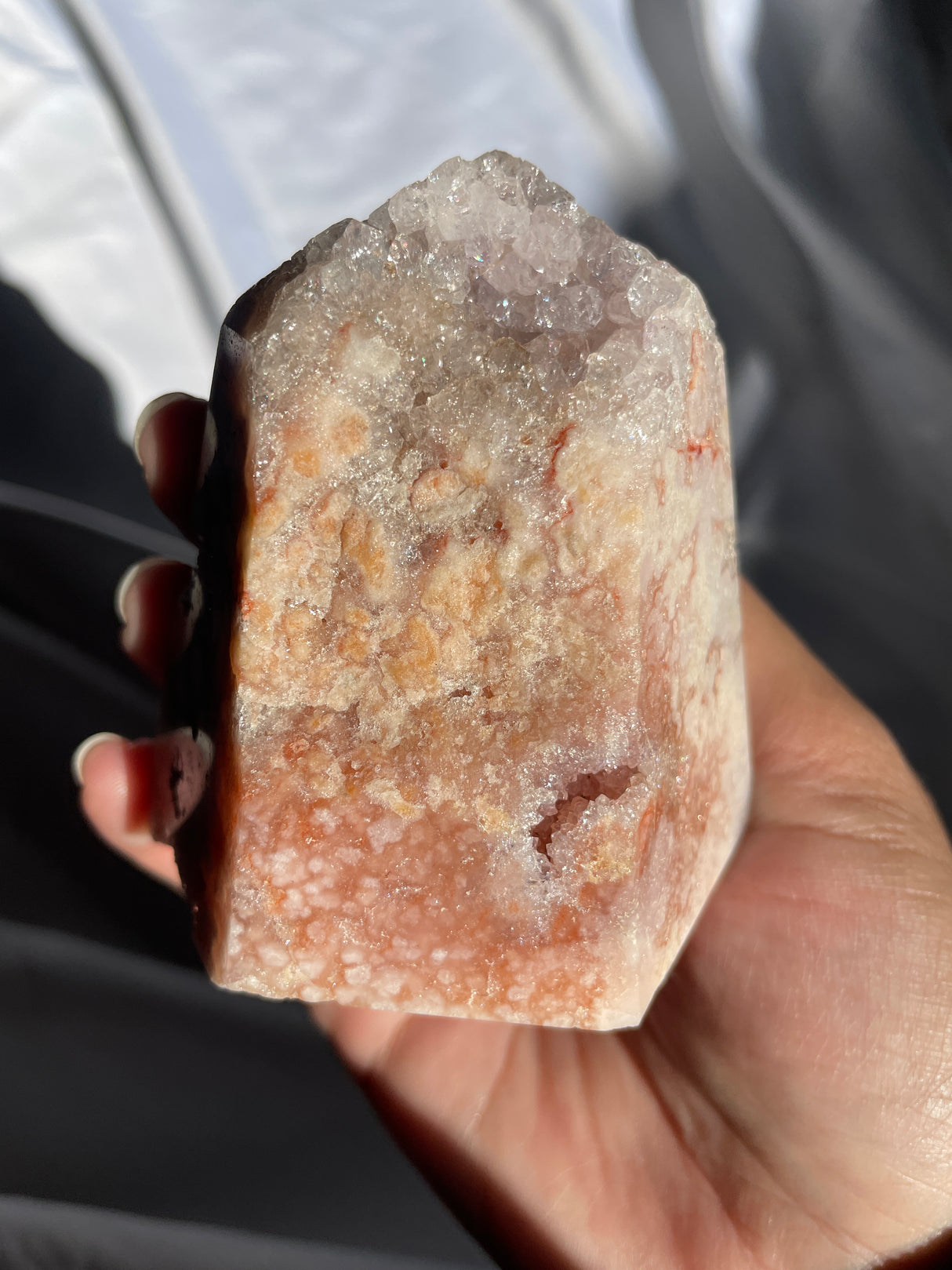 Druzy Pink Amethyst Tower