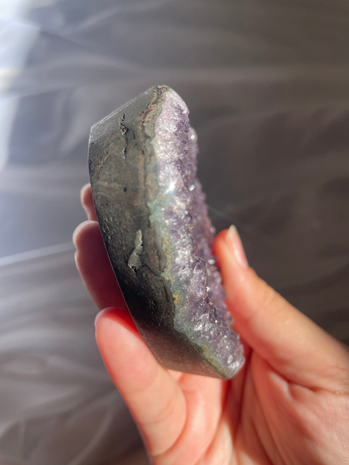 Midnight Deep Amethyst Heart