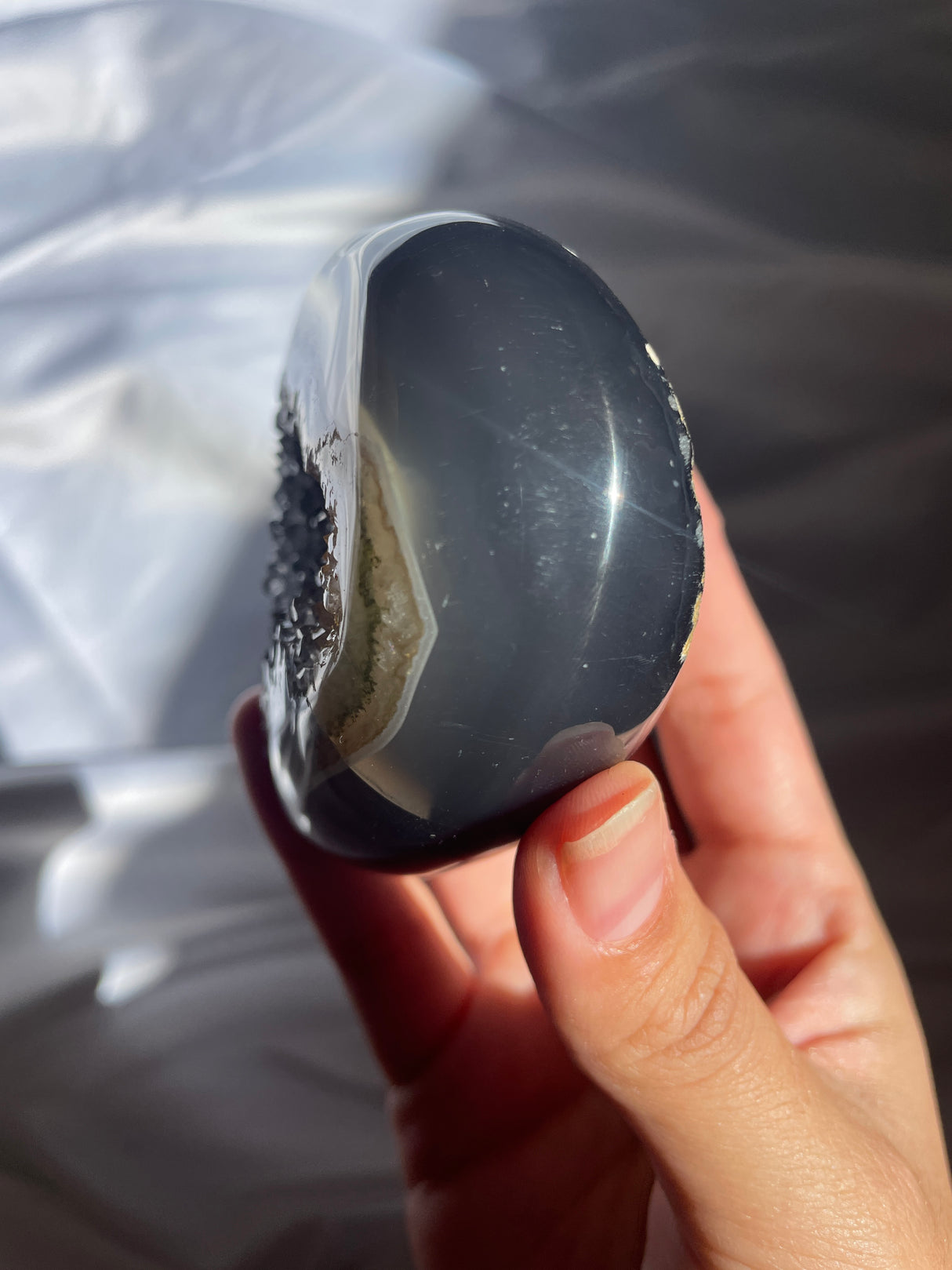 Green Druzy Amethyst Agate Heart