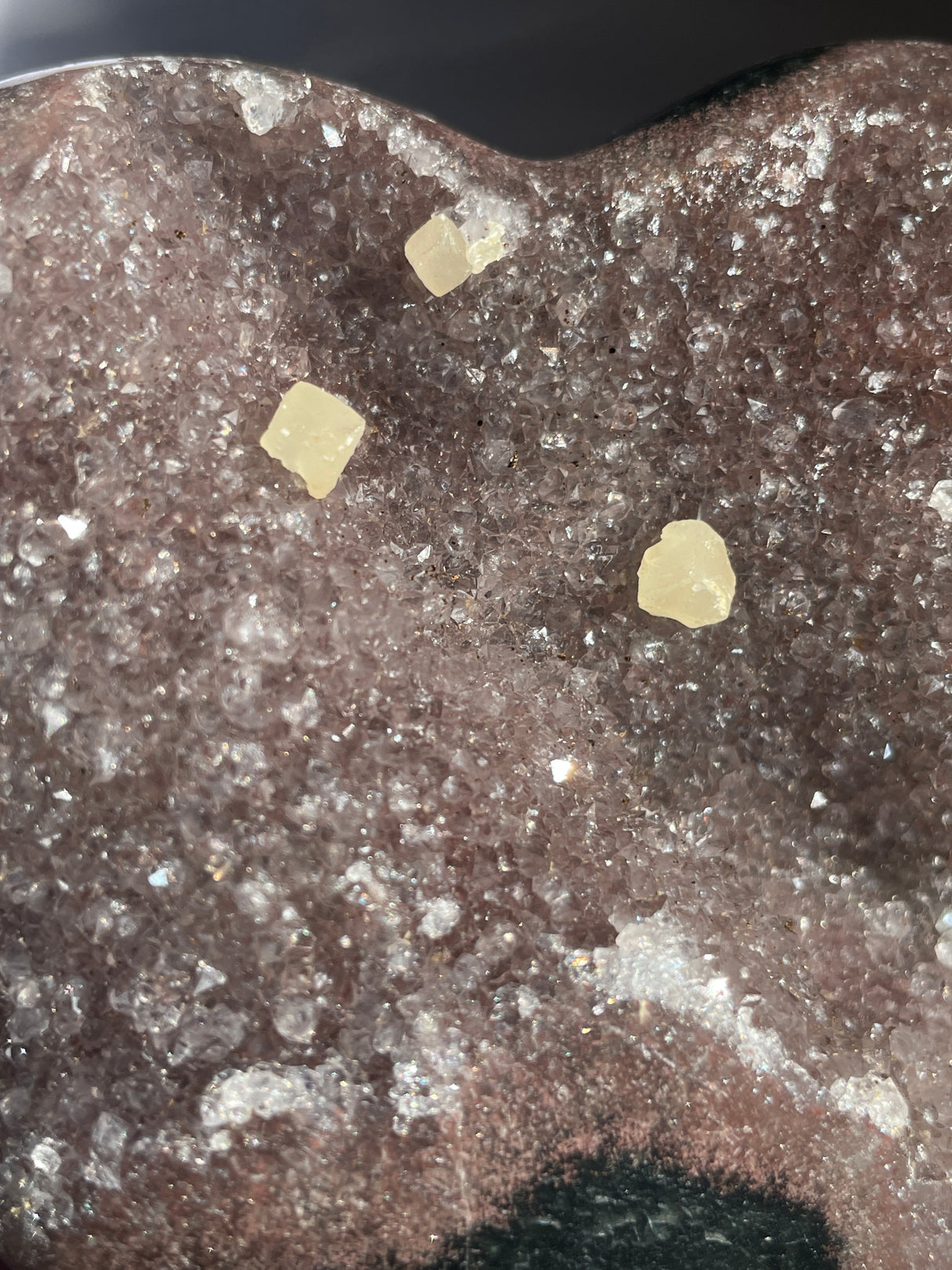 Mocha Amethyst Heart with Calcite Formations