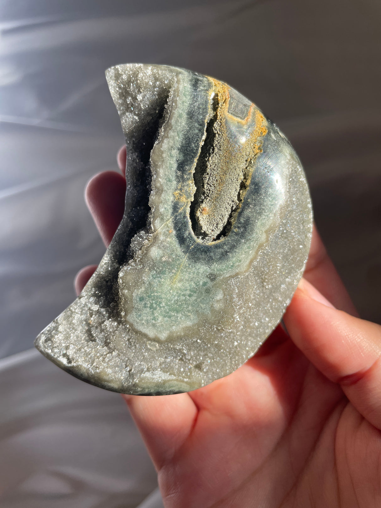 Grey Uruguayan Amethyst Moon