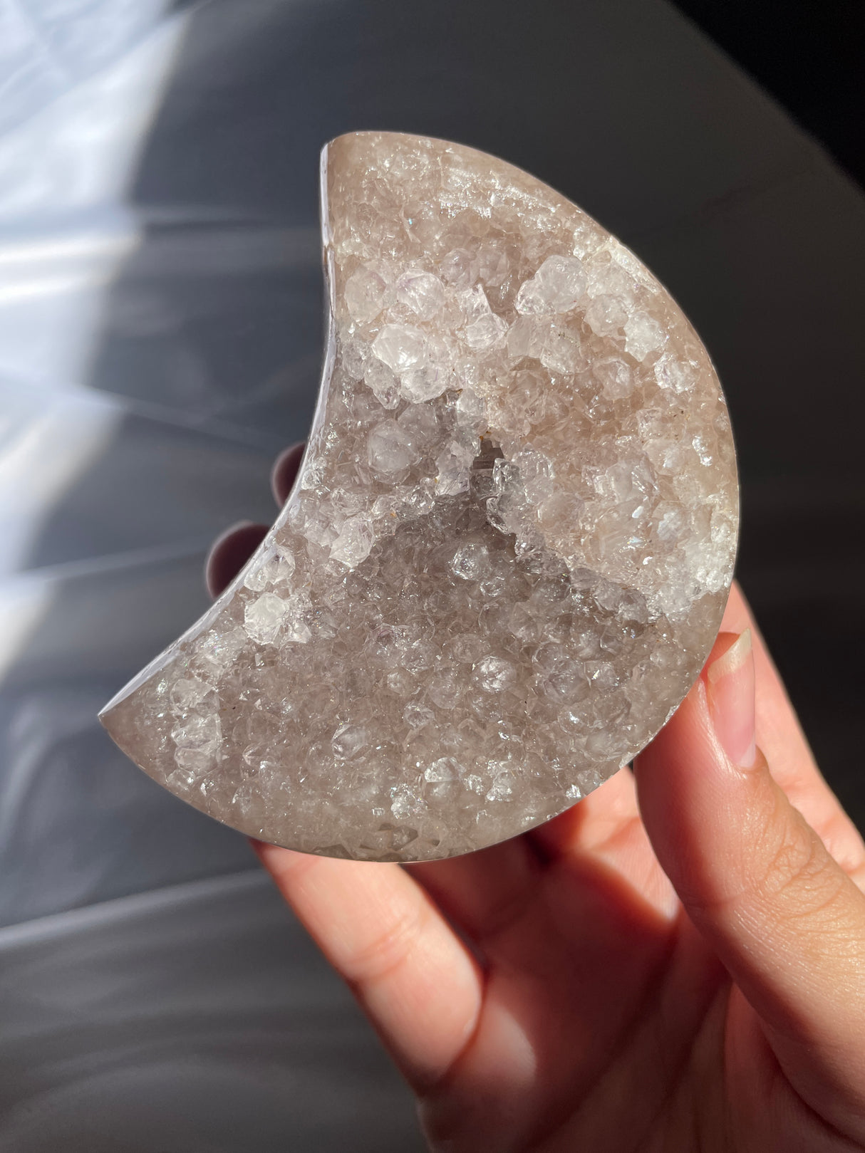 Beige Uruguayan Amethyst Moon