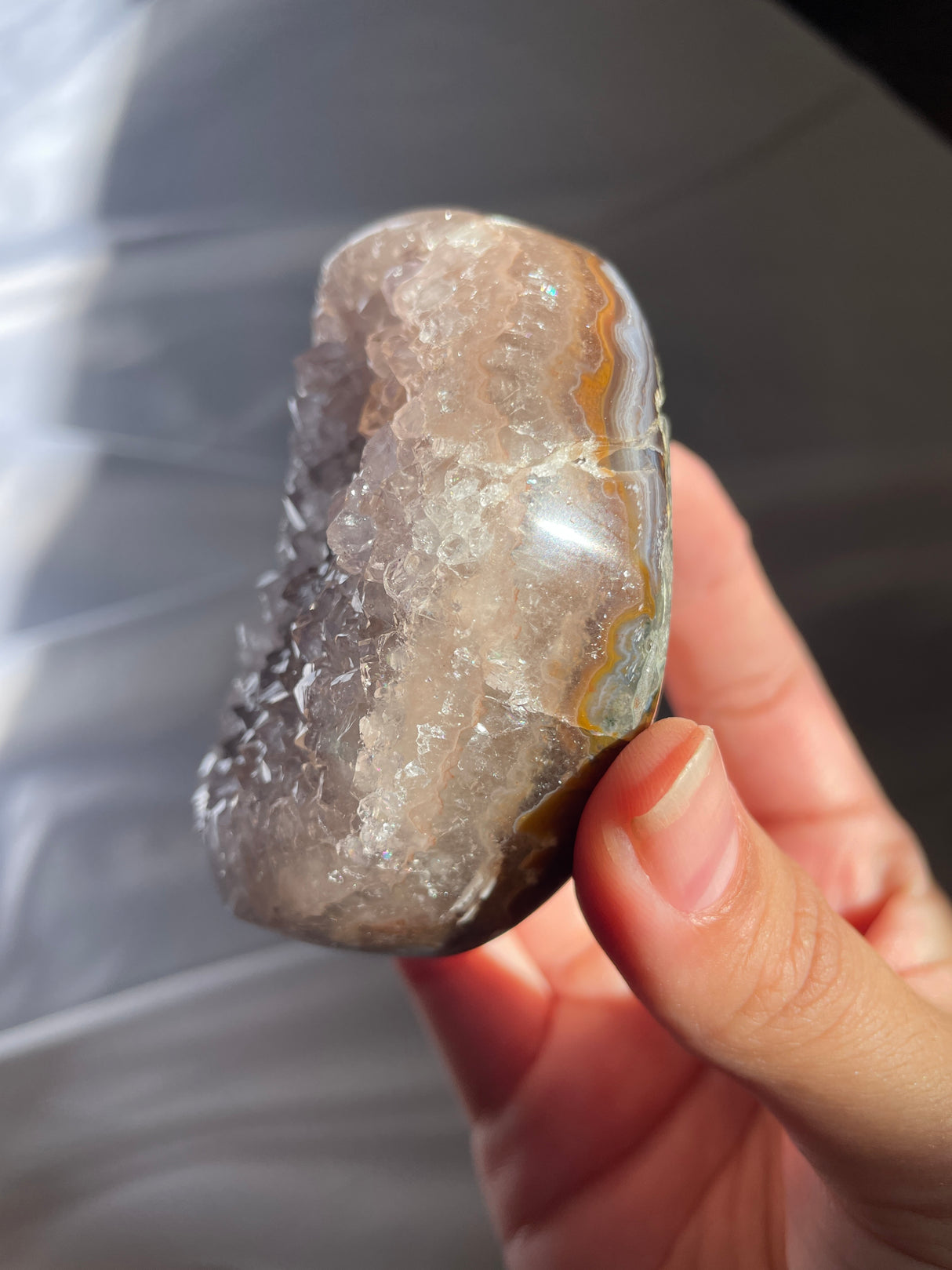 Beige Uruguayan Amethyst Moon