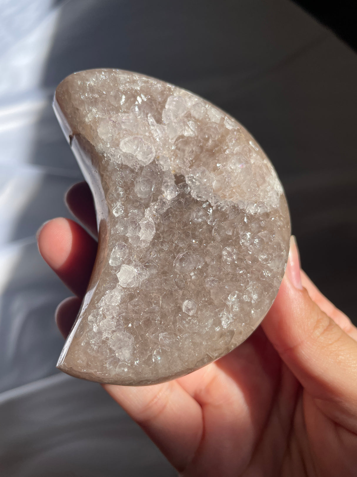 Beige Uruguayan Amethyst Moon