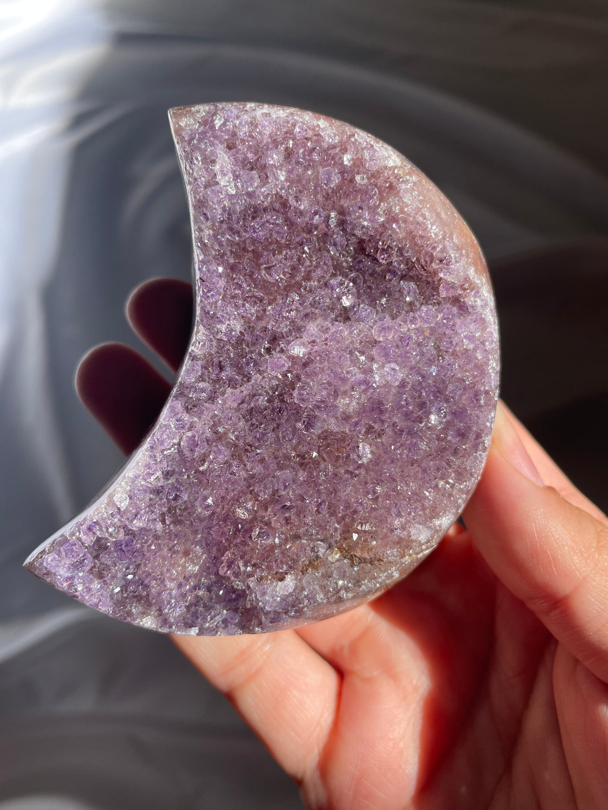 Druzy Uruguayan Amethyst Moon