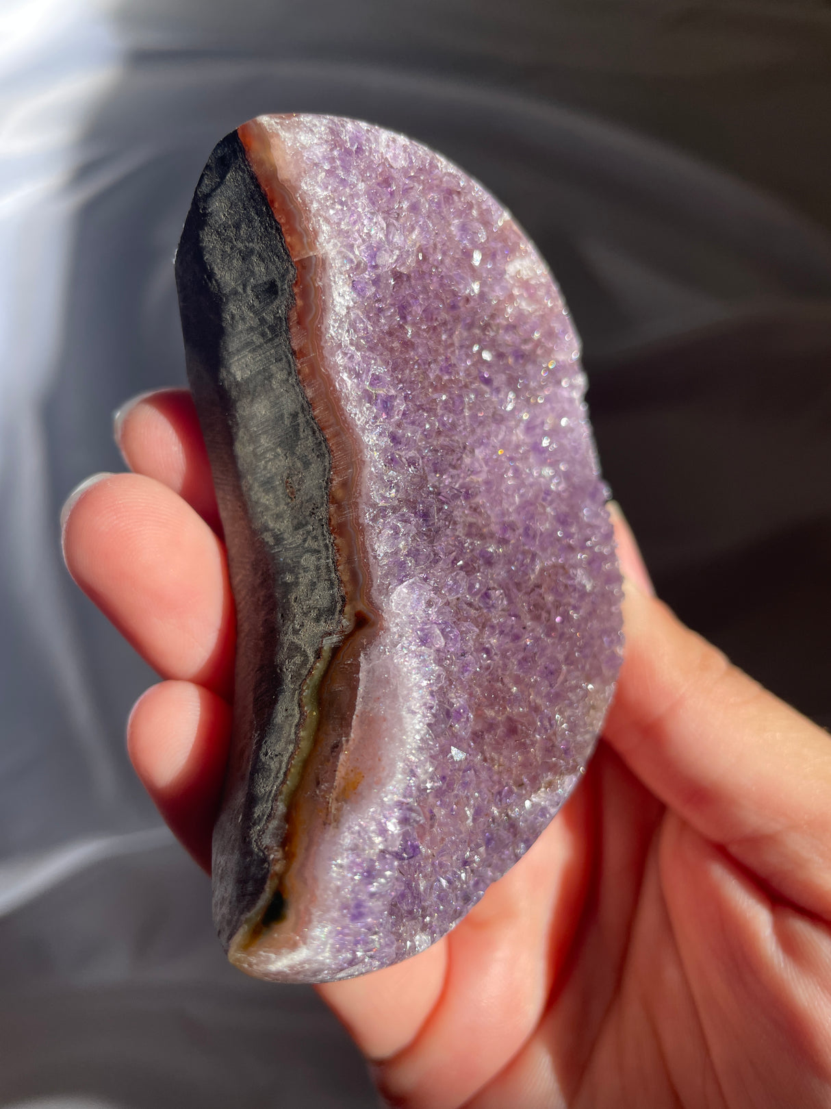 Druzy Uruguayan Amethyst Moon