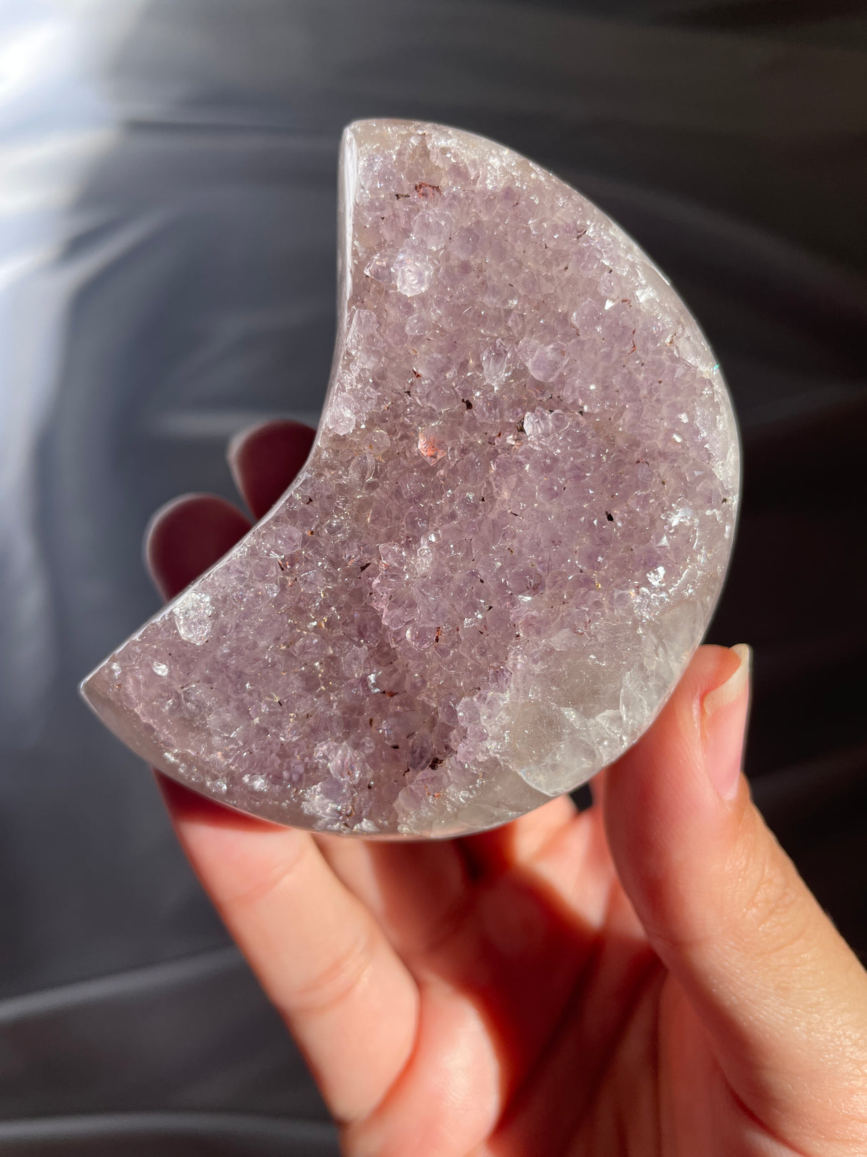 Lilac Druzy Uruguayan Amethyst Moon