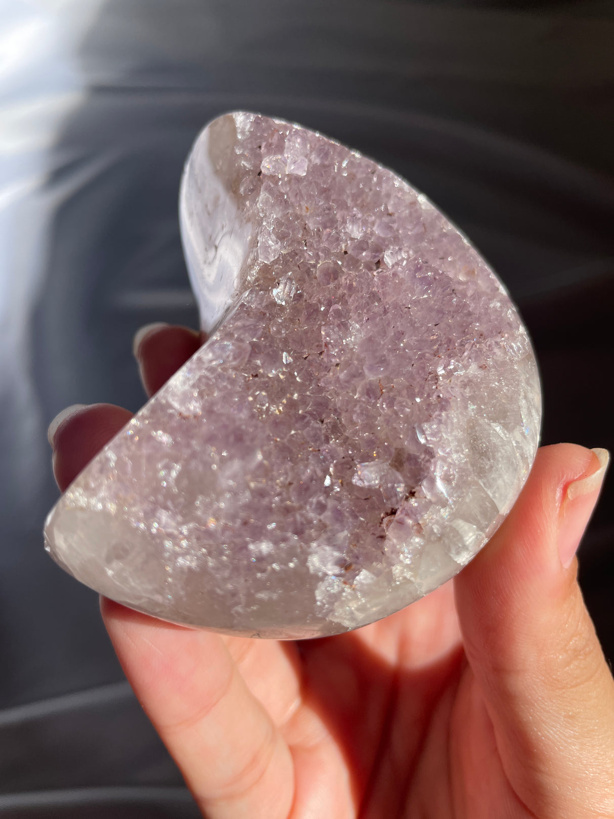 Lilac Druzy Uruguayan Amethyst Moon