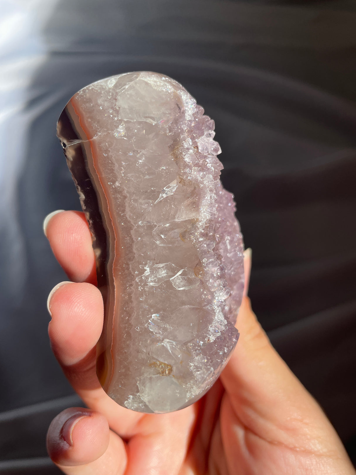 Lilac Druzy Uruguayan Amethyst Moon