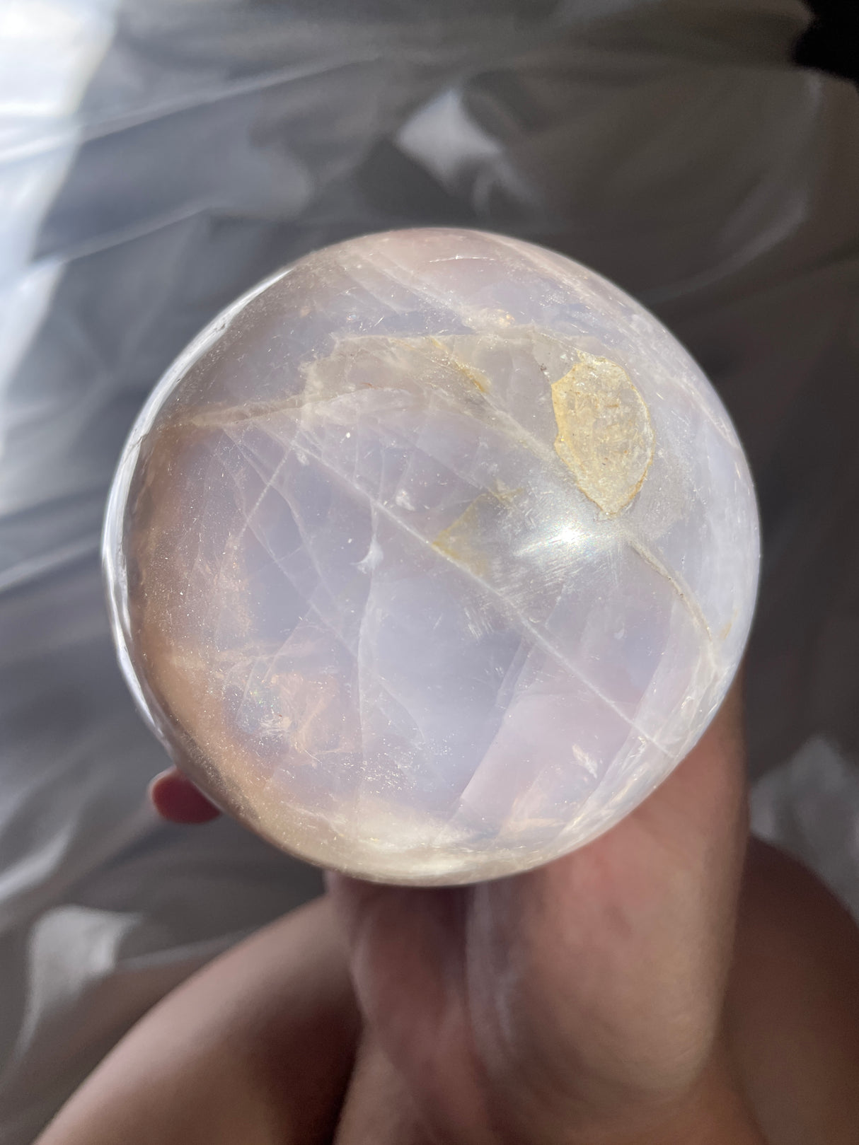 Large Blue Rose Quartz Sphere