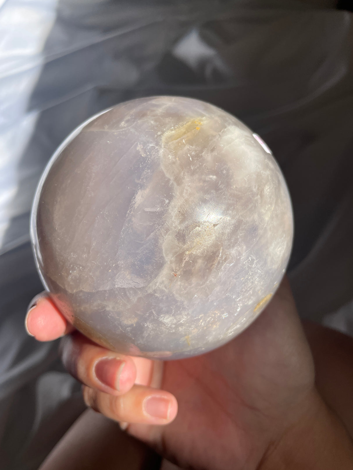 Large Blue Rose Quartz Sphere