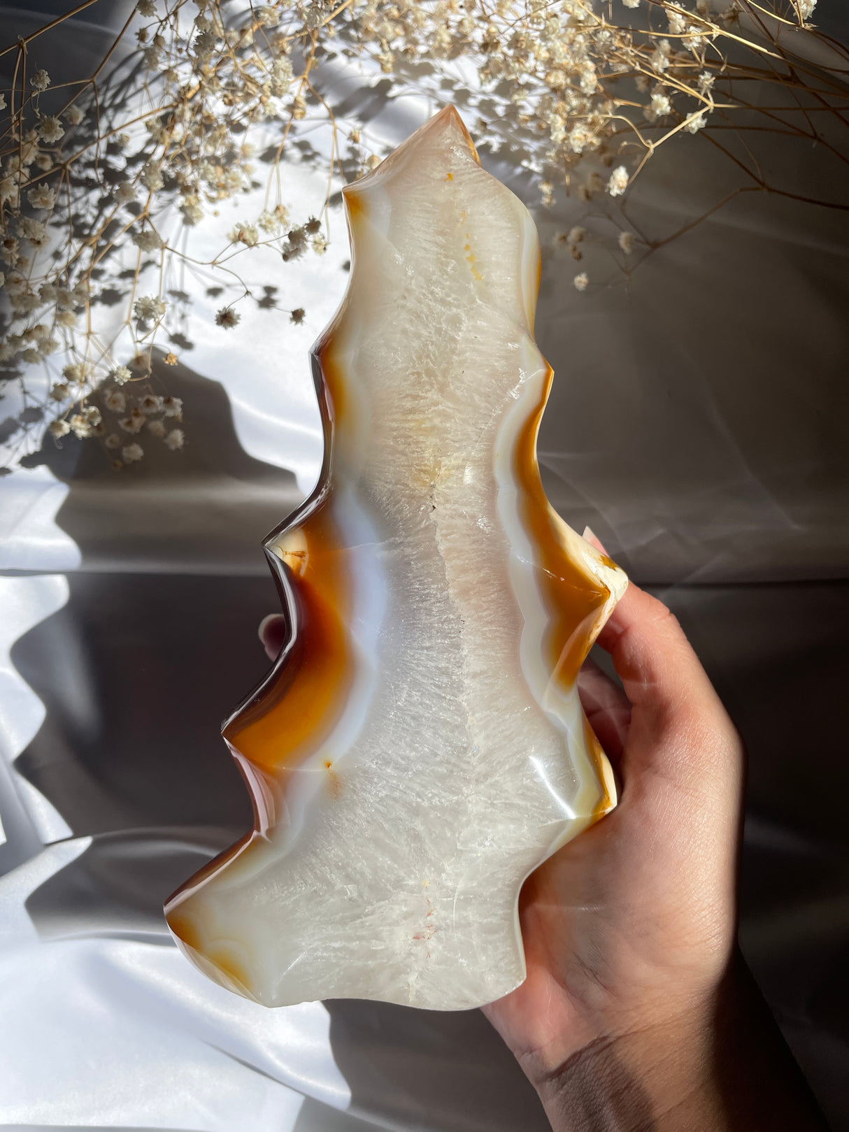 Large Carnelian Quartz Flame