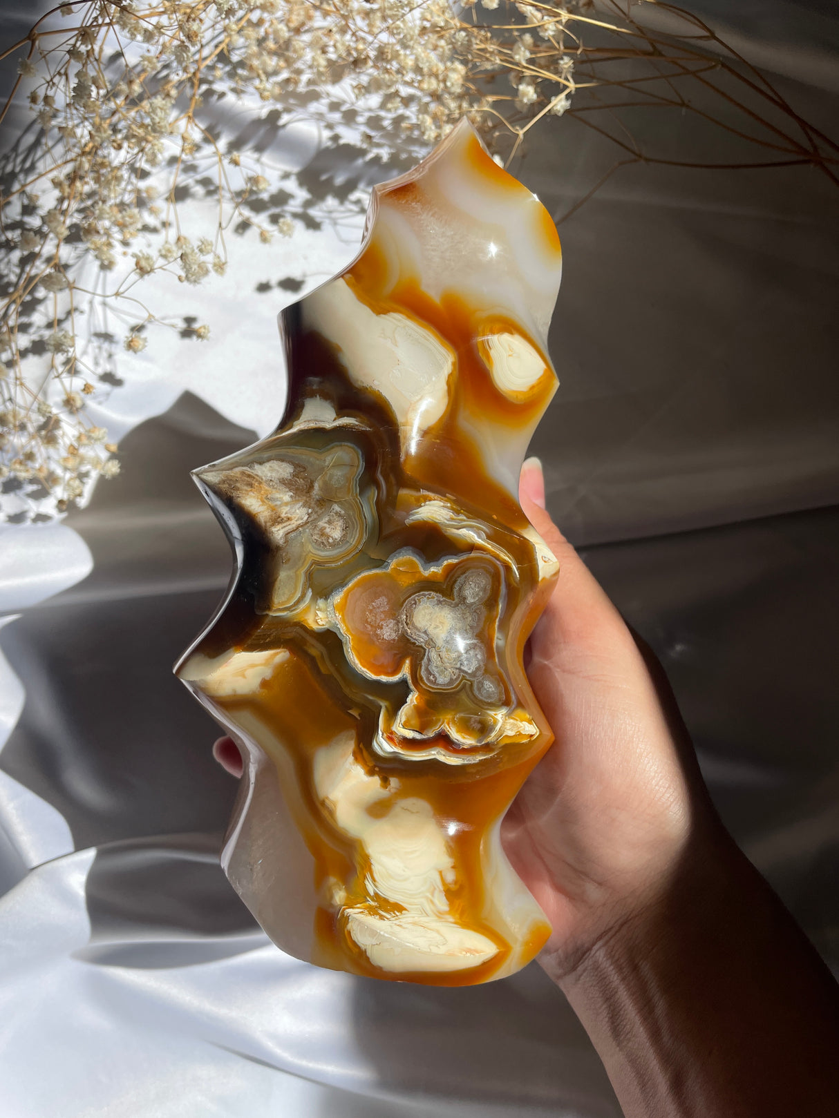 Large Carnelian Quartz Flame