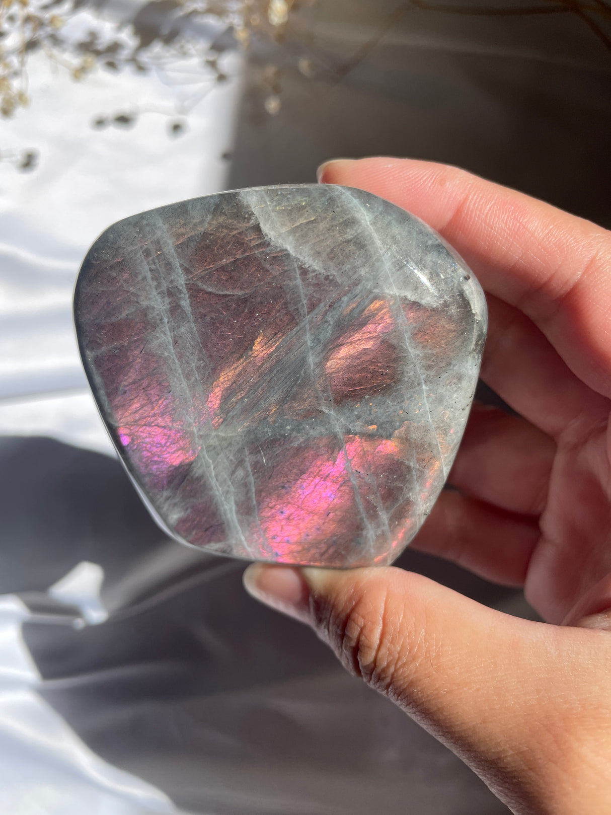 Pink Flash Labradorite Free Form