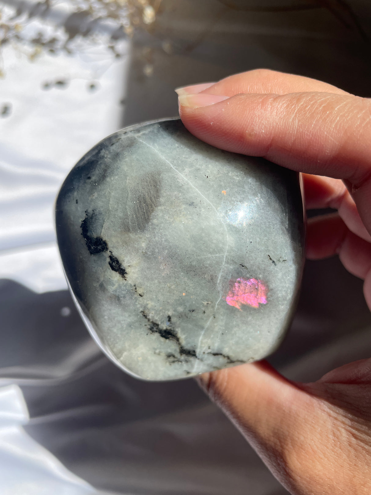 Pink Flash Labradorite Free Form
