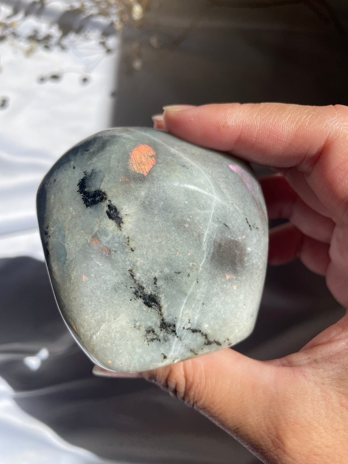 Pink Flash Labradorite Free Form