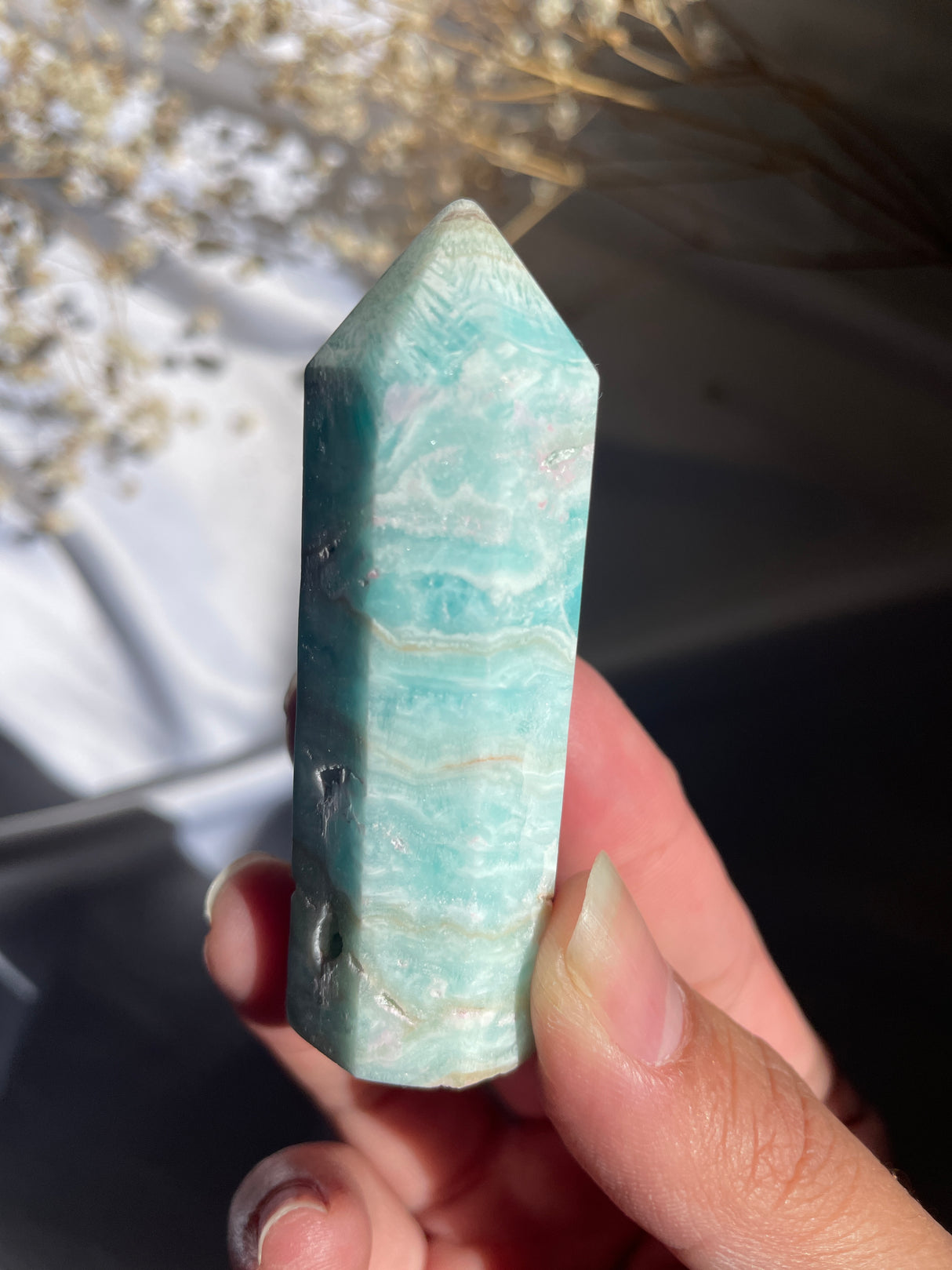 Blue Aragonite Point