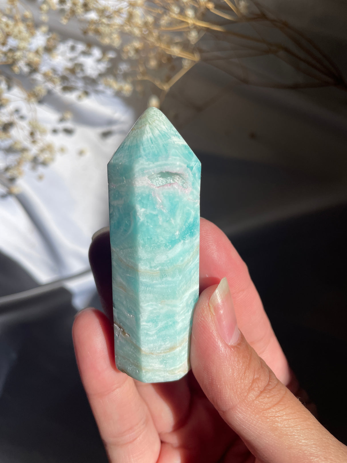 Blue Aragonite Point