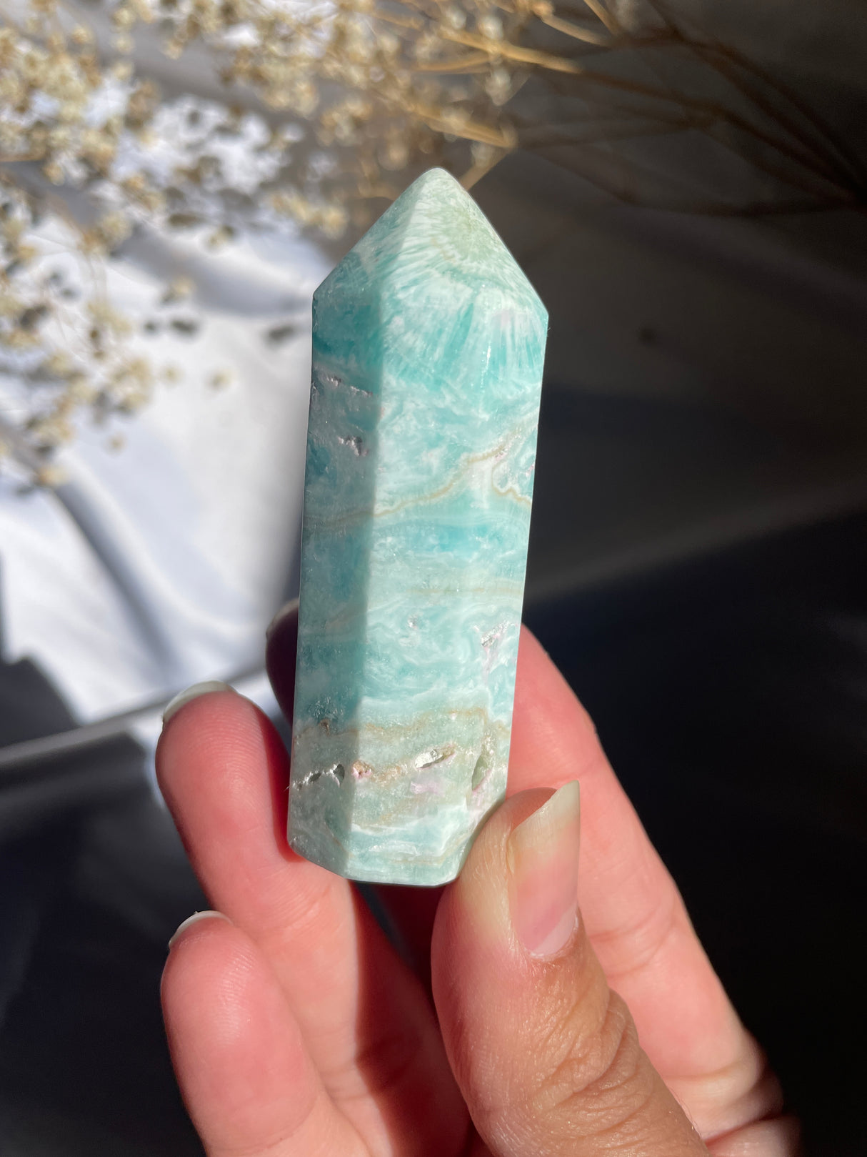 Blue Aragonite Point