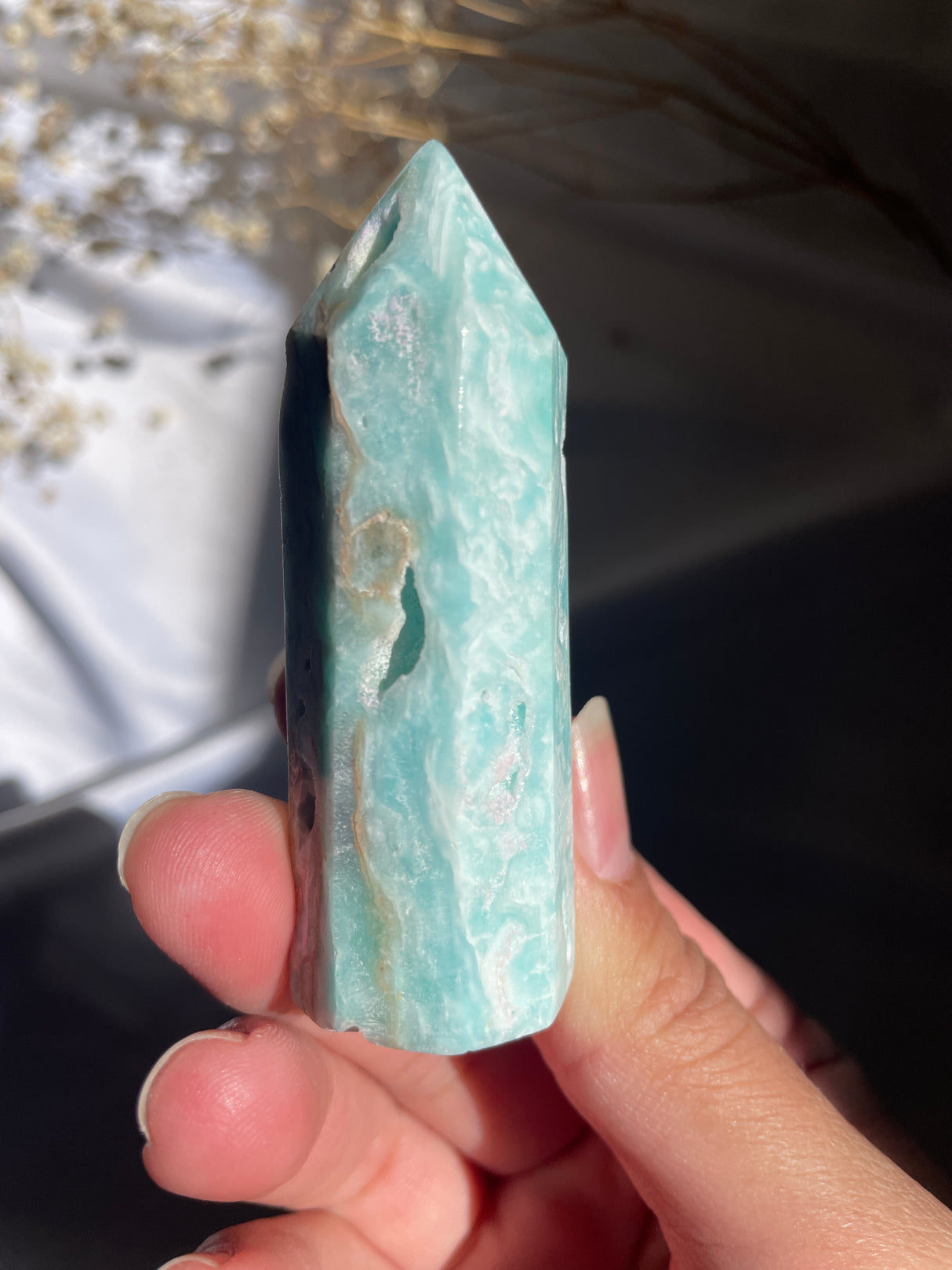 Blue Aragonite Point