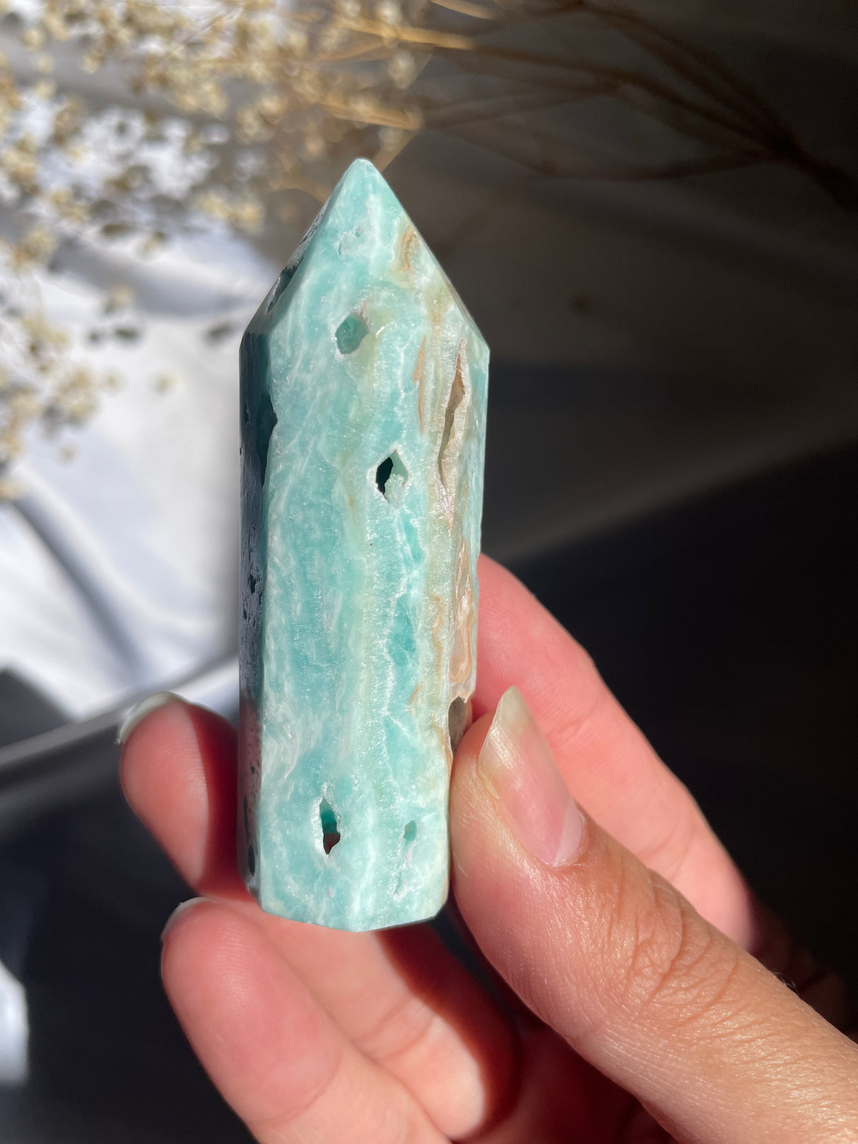 Blue Aragonite Point