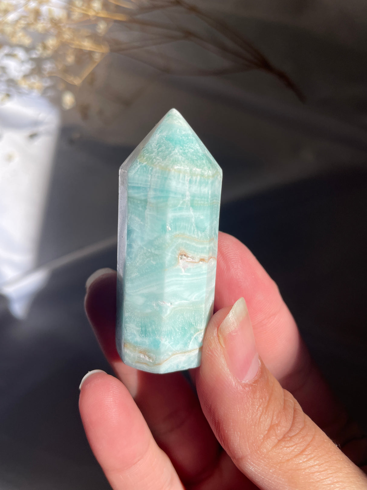 Blue Aragonite Point