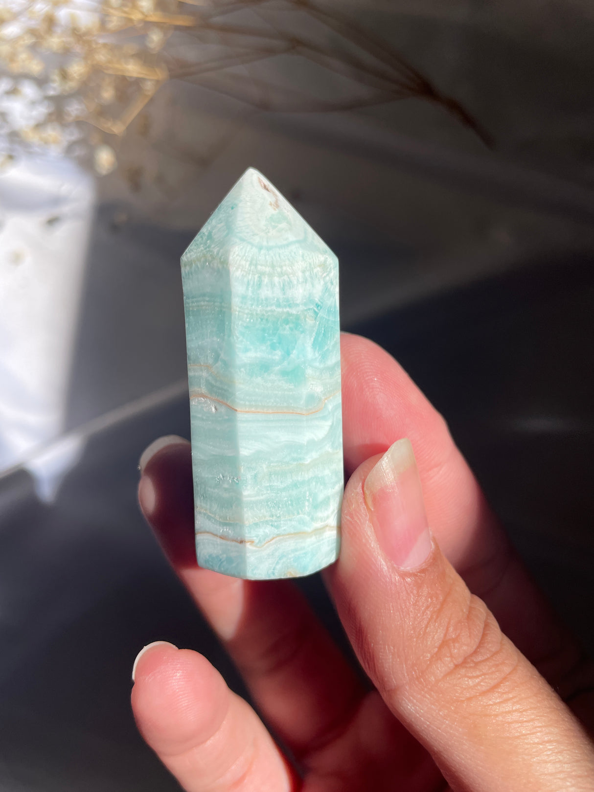 Blue Aragonite Point