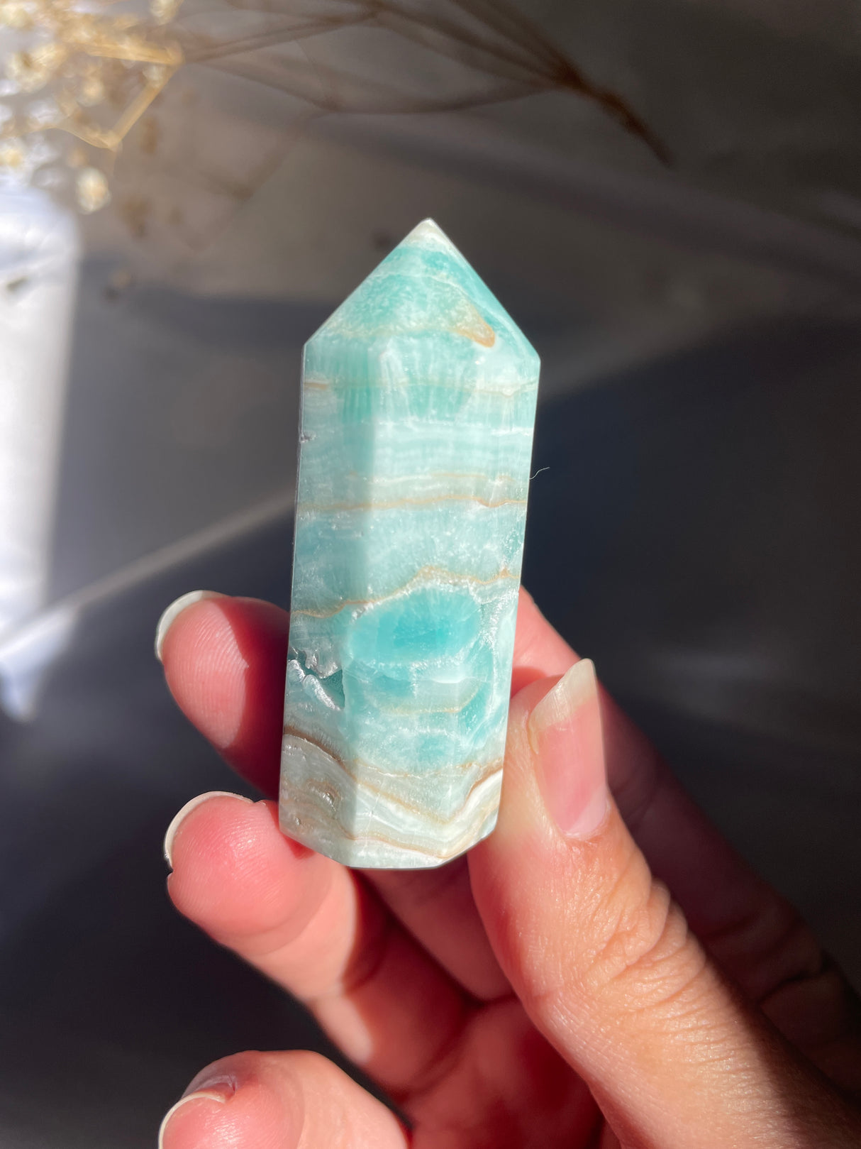 Blue Aragonite Point