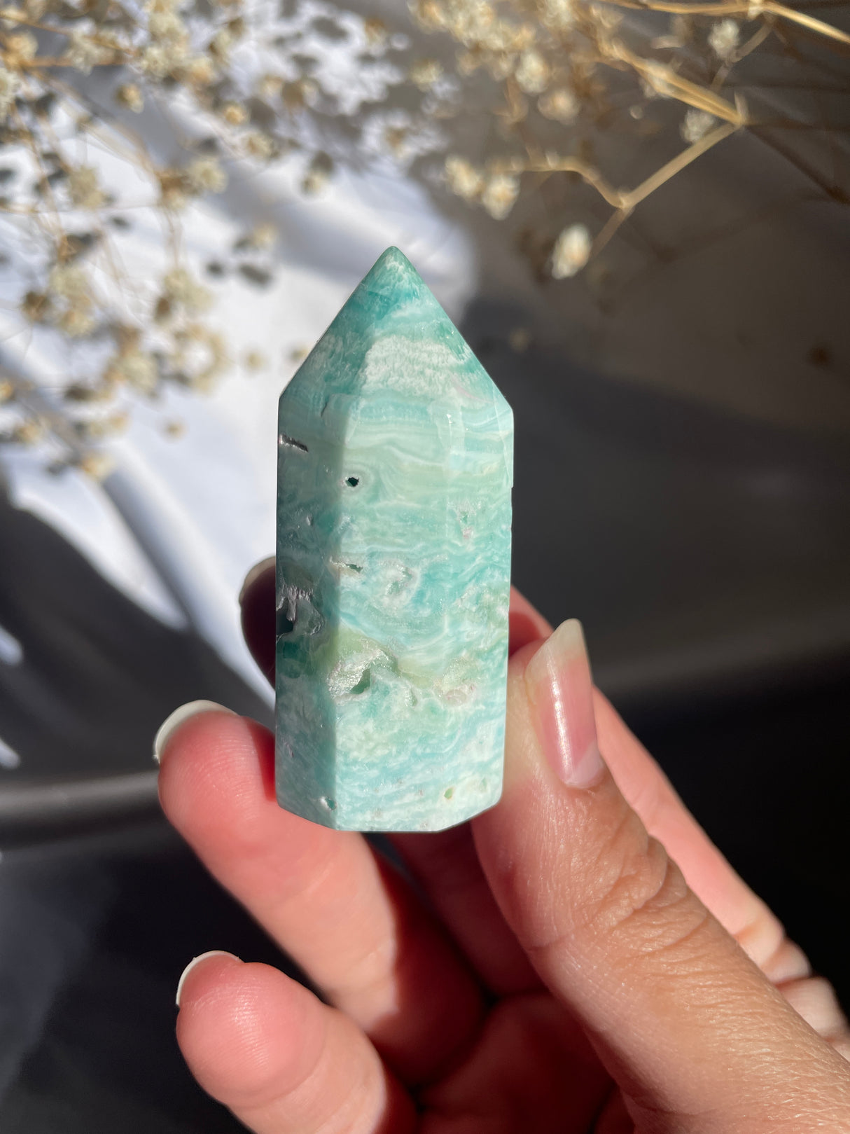 Blue Aragonite Point