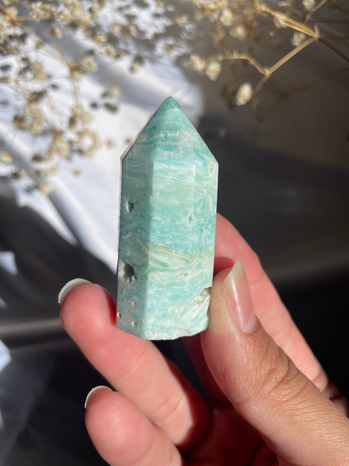 Blue Aragonite Point