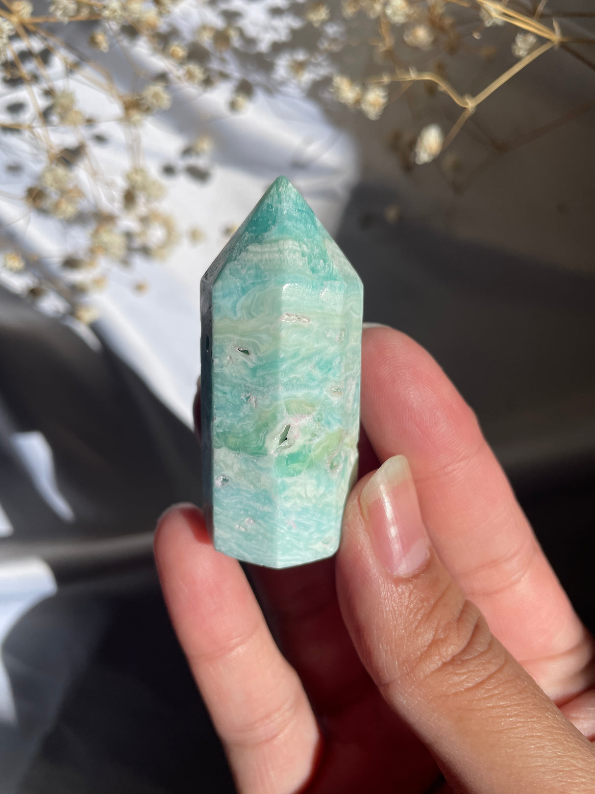 Blue Aragonite Point
