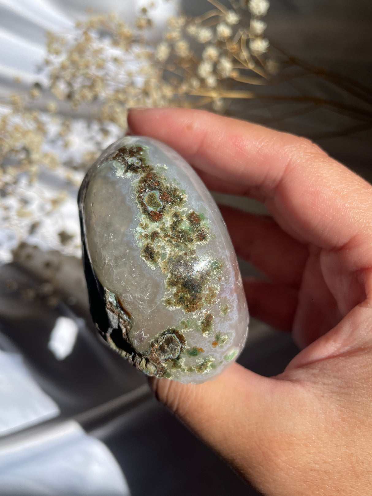 Rainbow Uruguayan Amethyst Cut Base