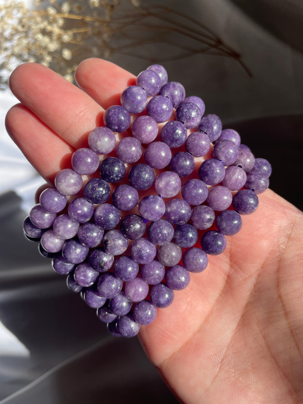 Deep Purple Lepidolite Bracelet