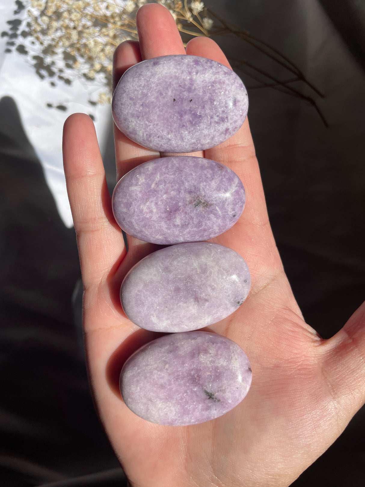 Lavender Lepidolite Palm