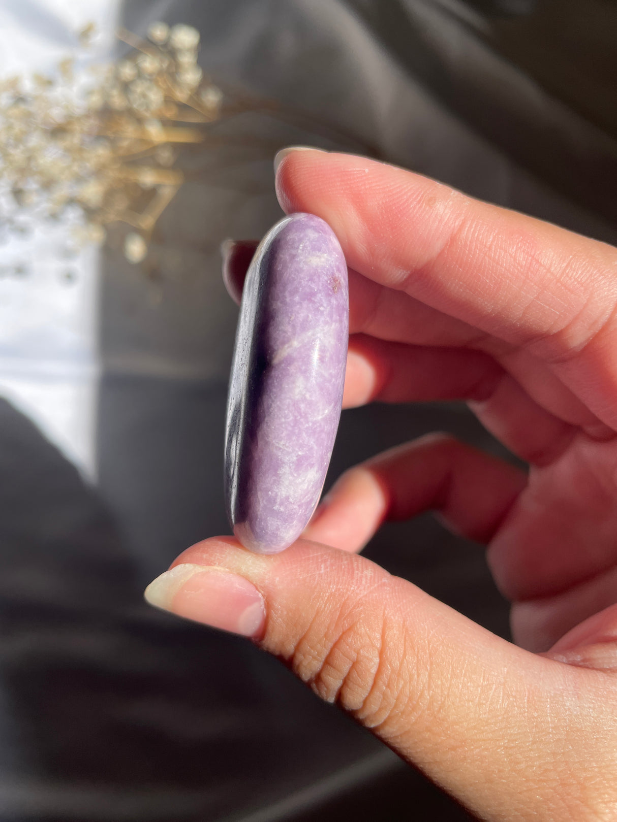 Lavender Lepidolite Palm