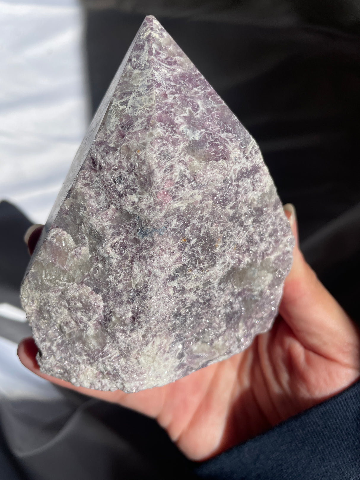 Lavender Lepidolite Top Polished Point