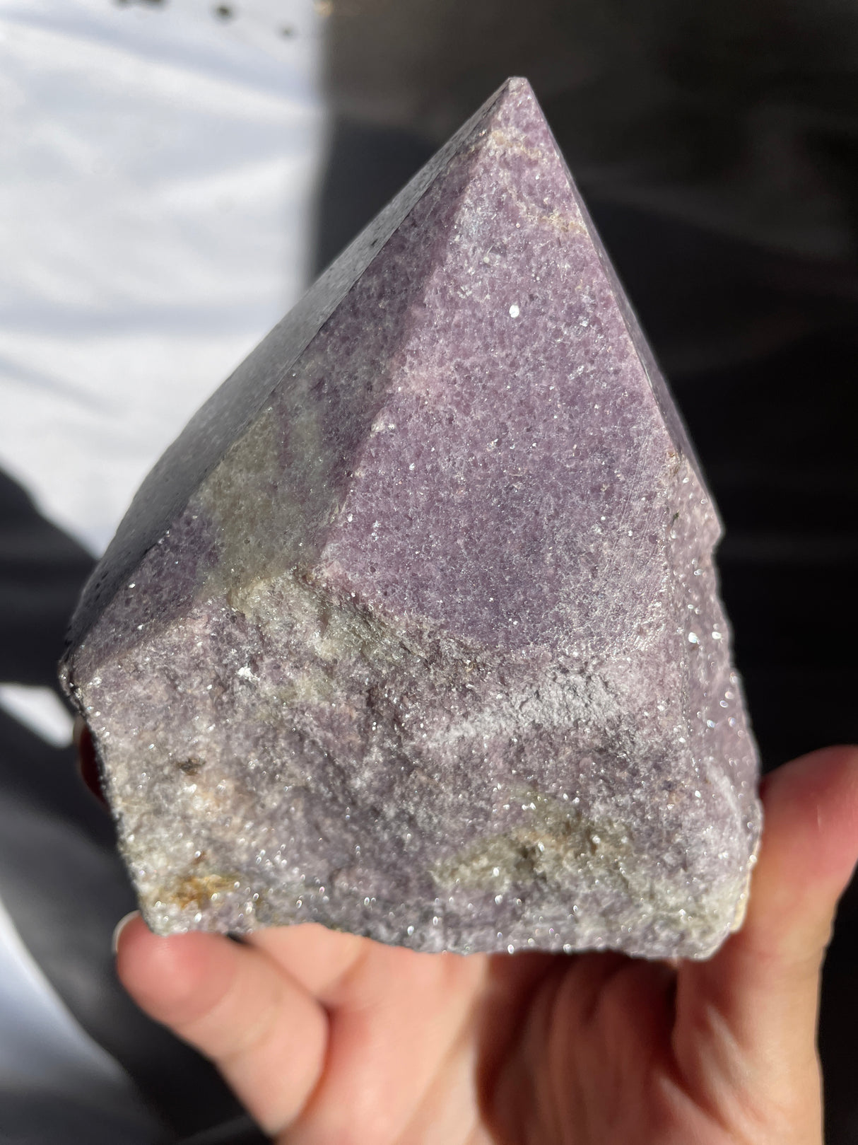 Sparkly Lavender Lepidolite Top Polished Point
