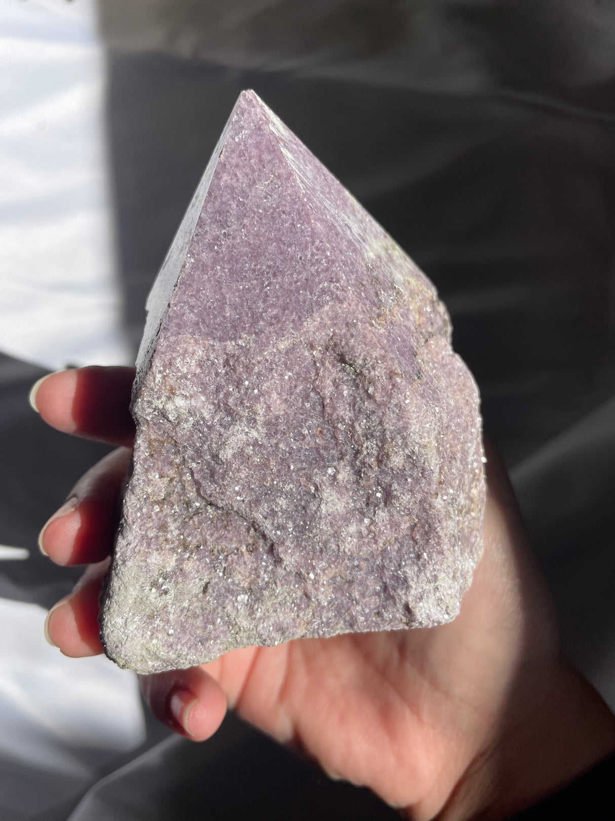 Sparkly Lavender Lepidolite Top Polished Point