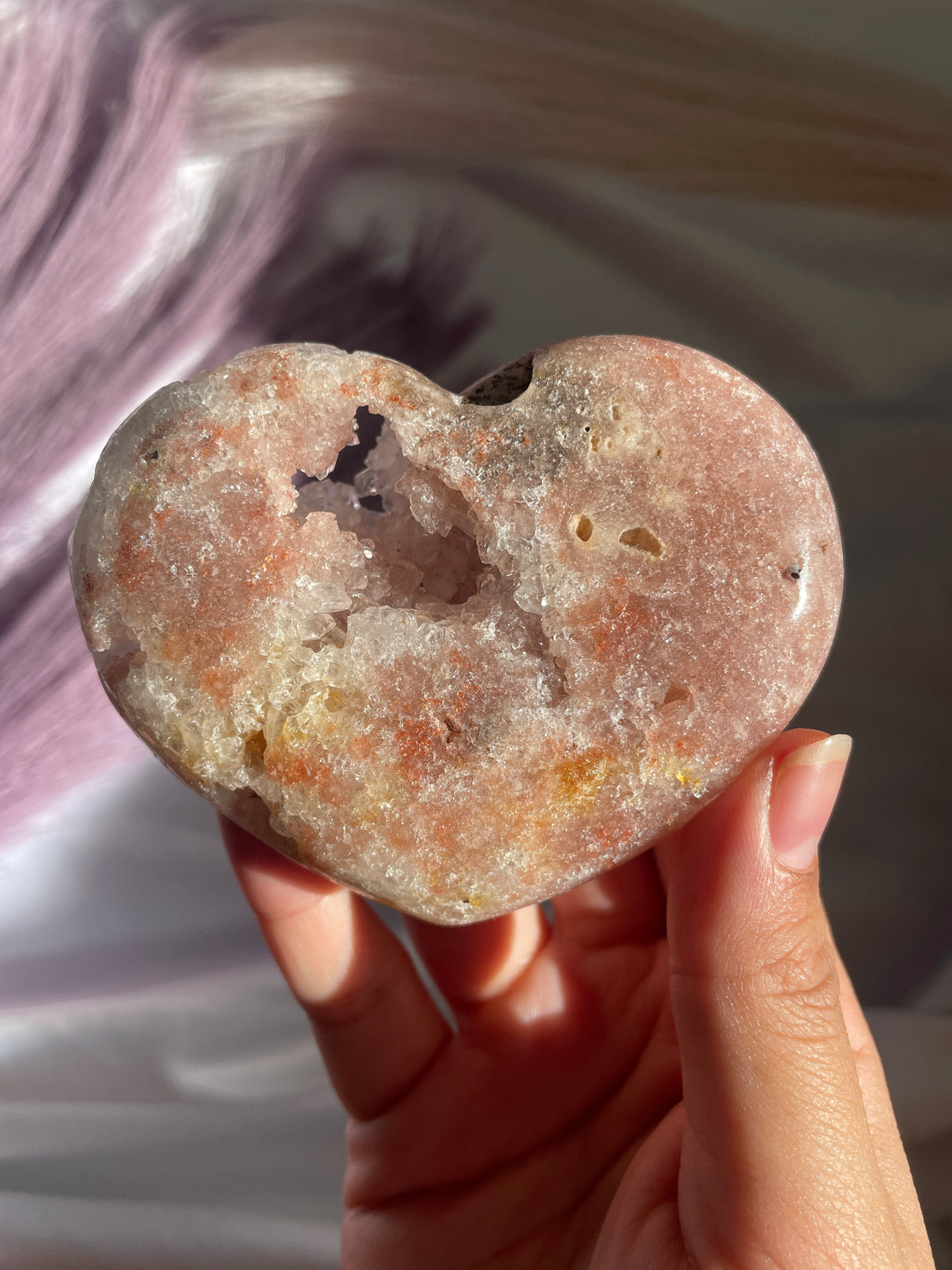 Pink Amethyst Heart