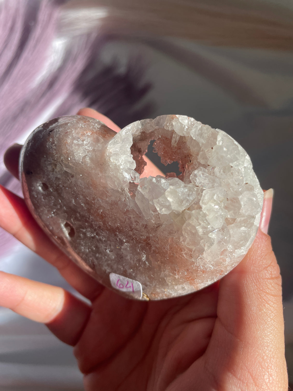 Pink Amethyst Heart