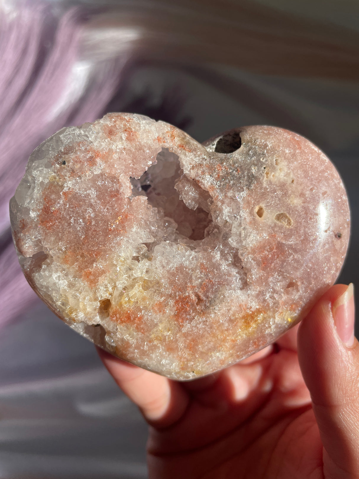 Pink Amethyst Heart