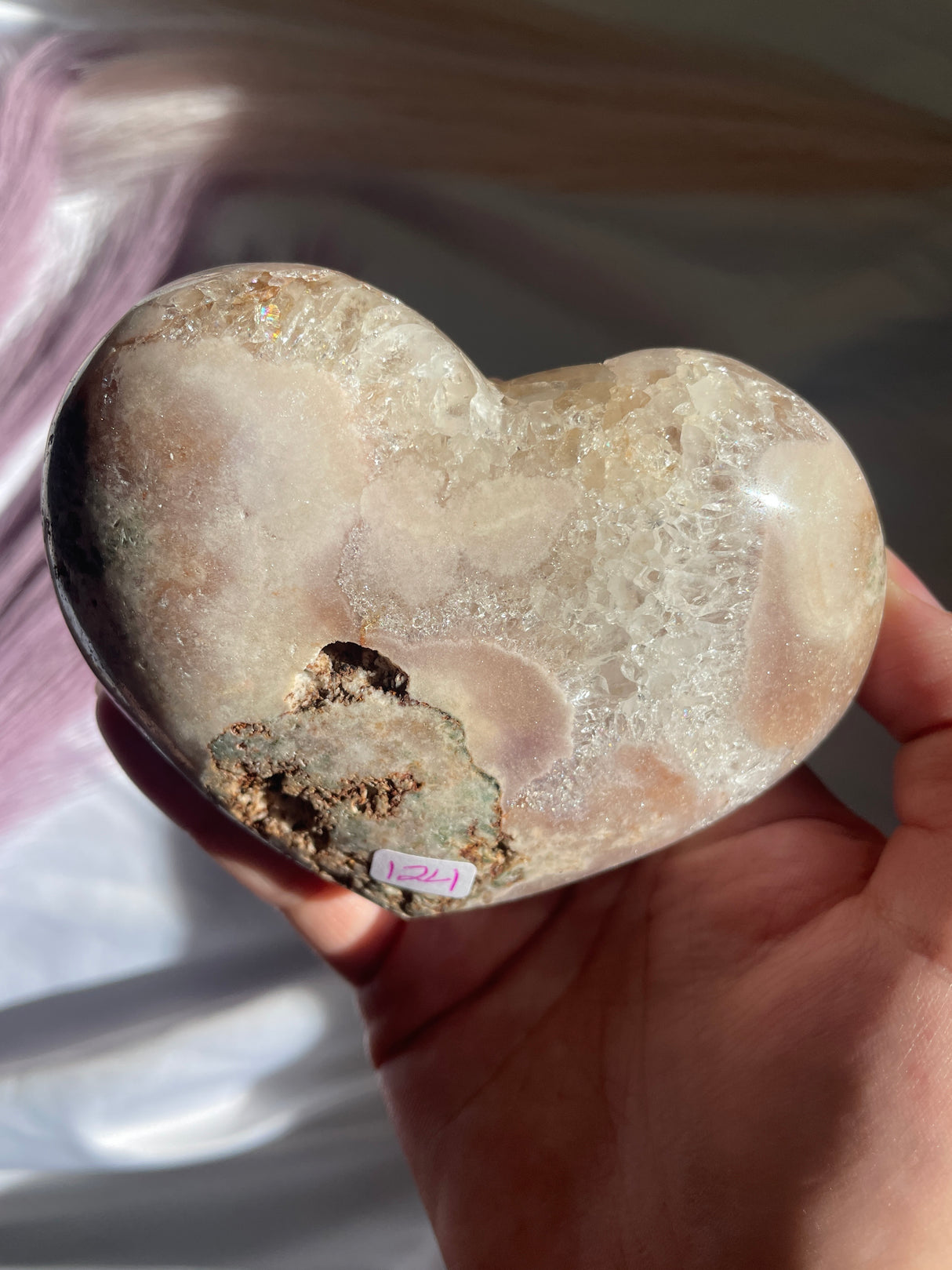 Quartzy Pink Amethyst Heart