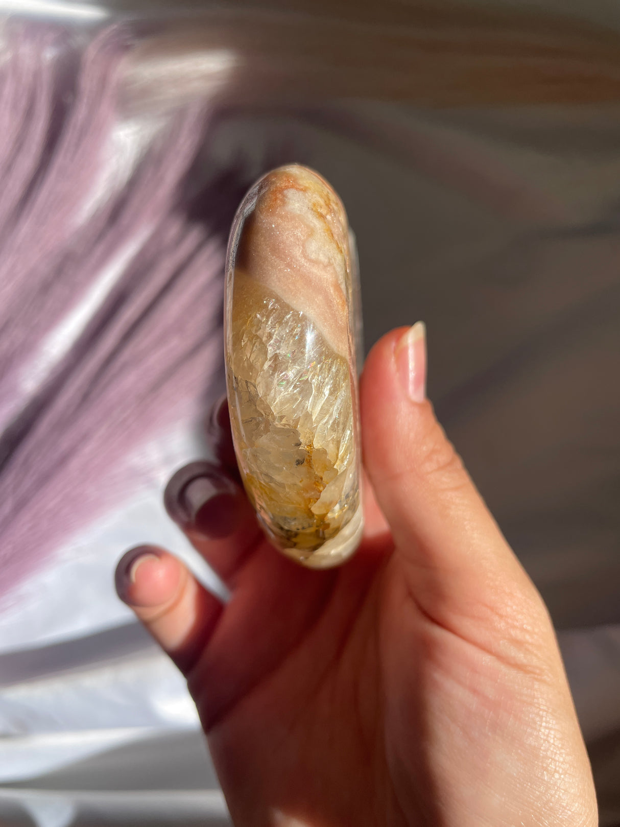 Quartzy Pink Amethyst Heart