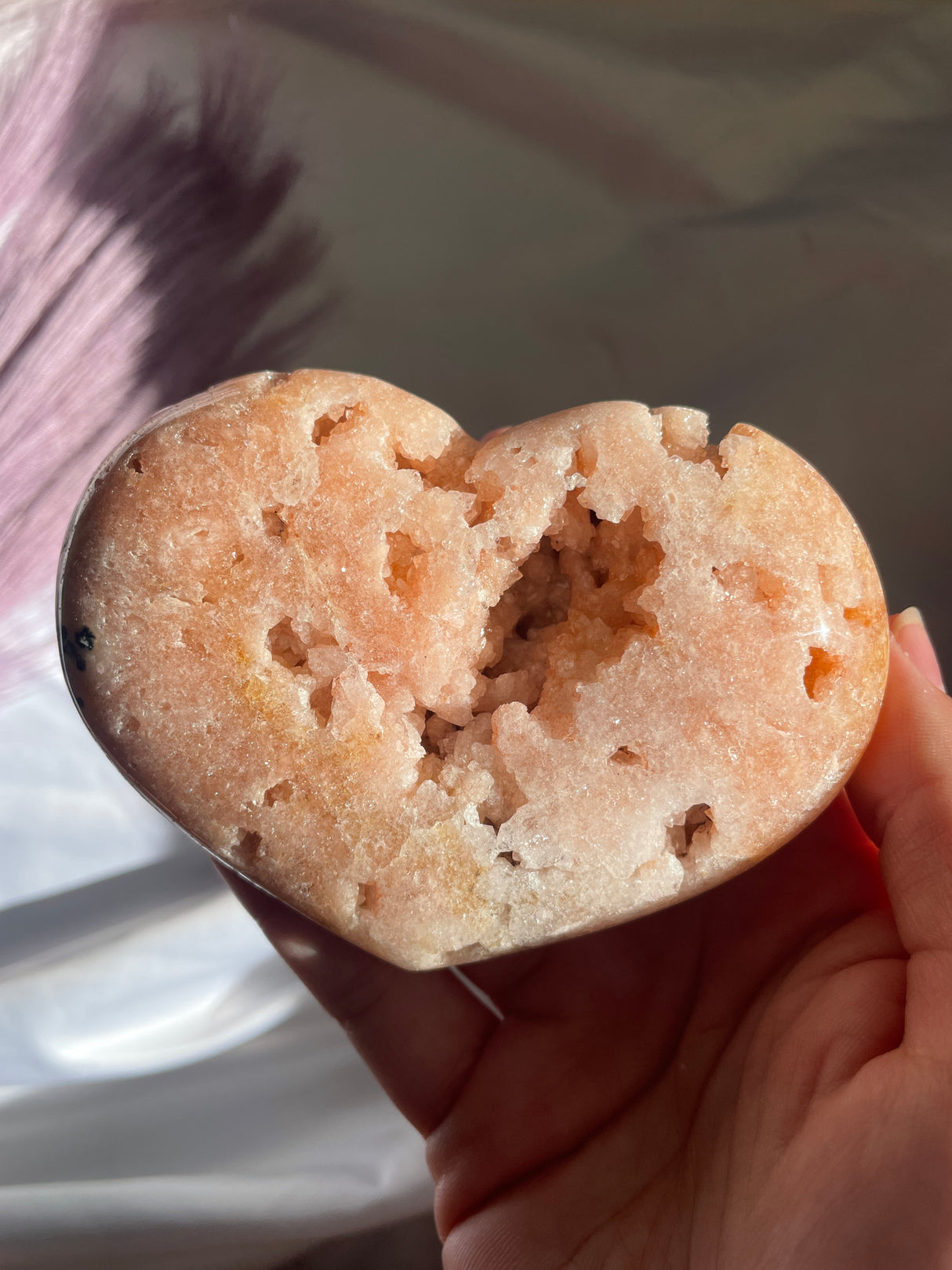 Pink Amethyst Heart