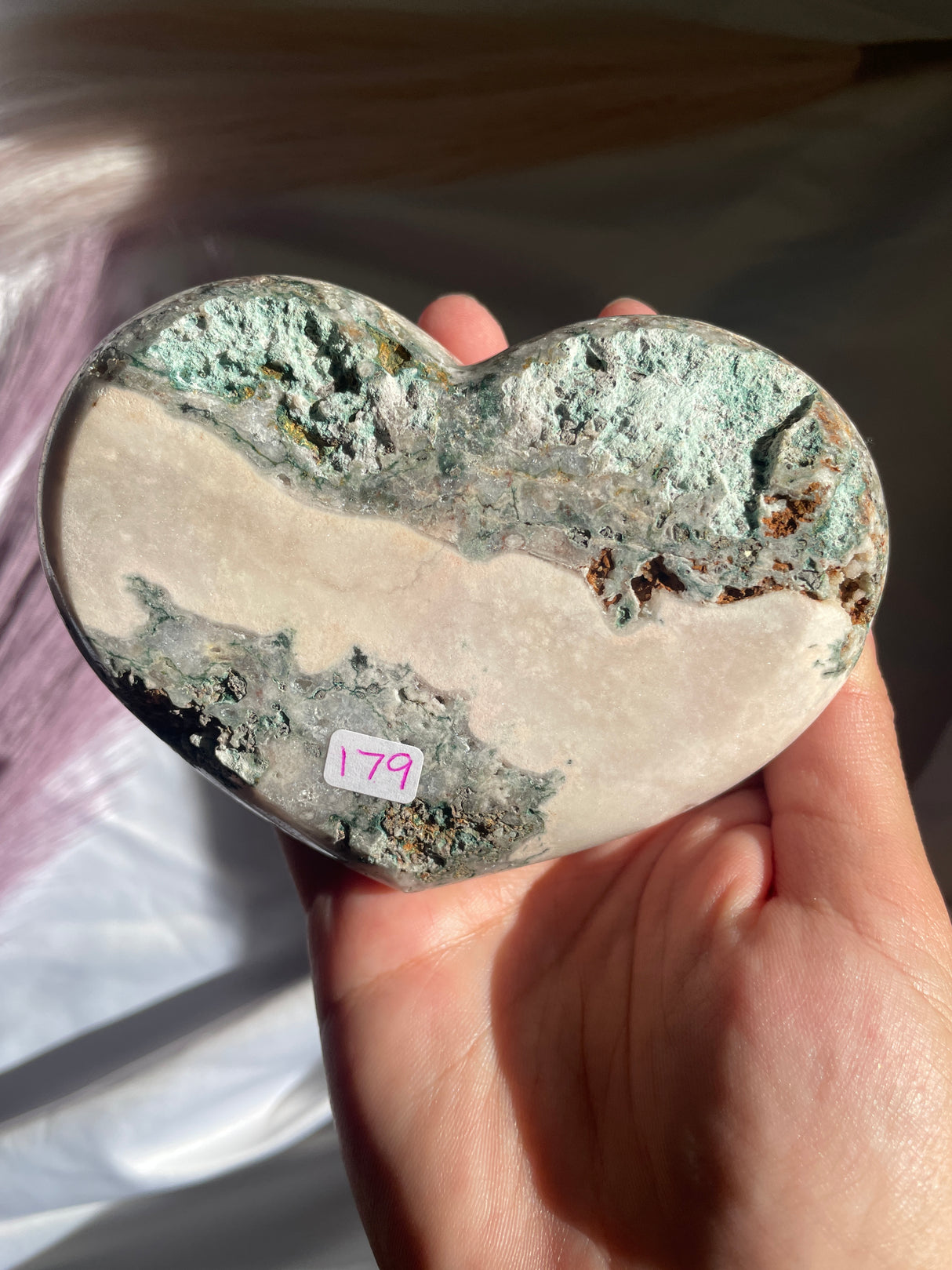 Druzy Pink Amethyst Heart